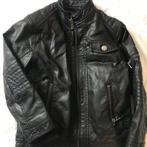 Kids leather biker jacket